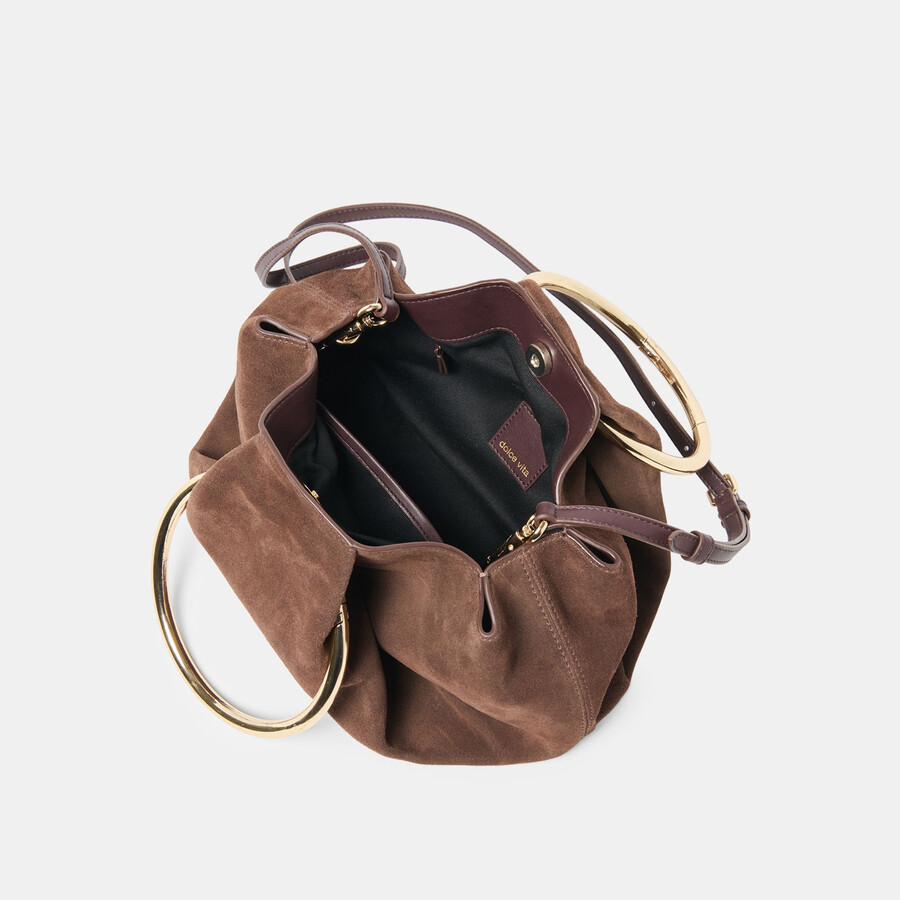 channing handtasche espresso wildleder