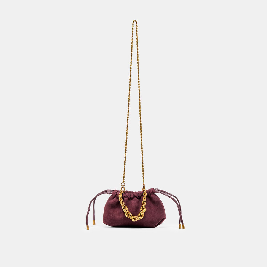 cleo crossbody burgunder wildleder