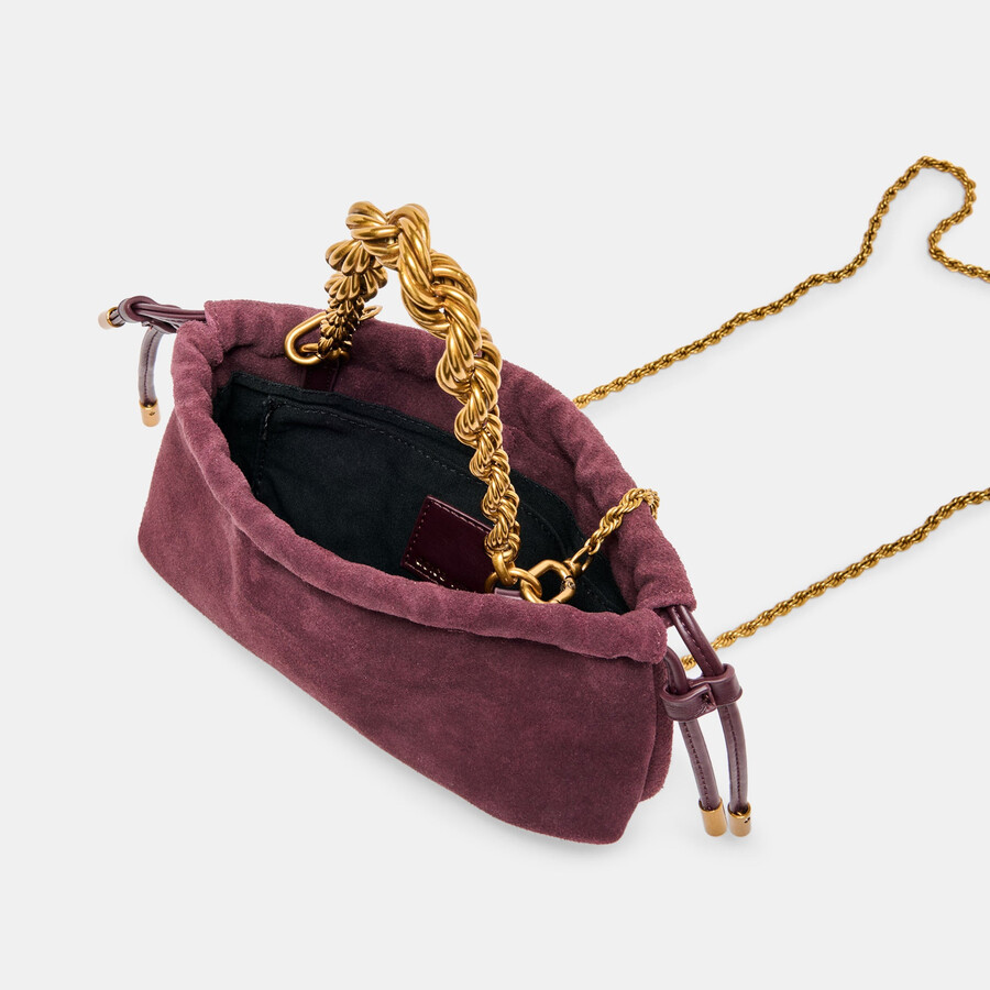 cleo crossbody burgunder wildleder