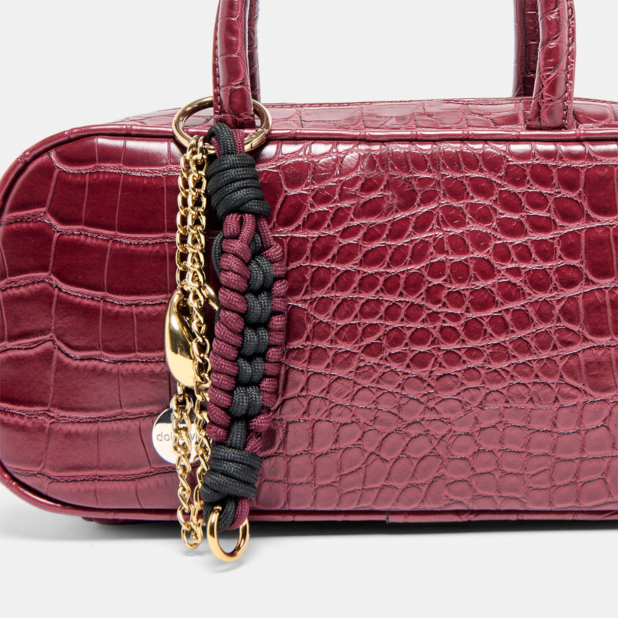 flyn handtasche burgund croco stella
