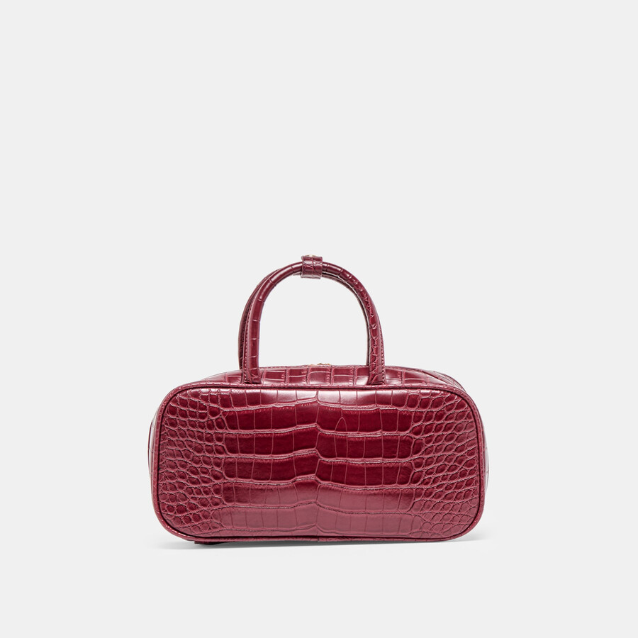 flyn handtasche burgund croco stella