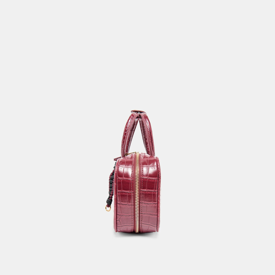 flyn handtasche burgund croco stella