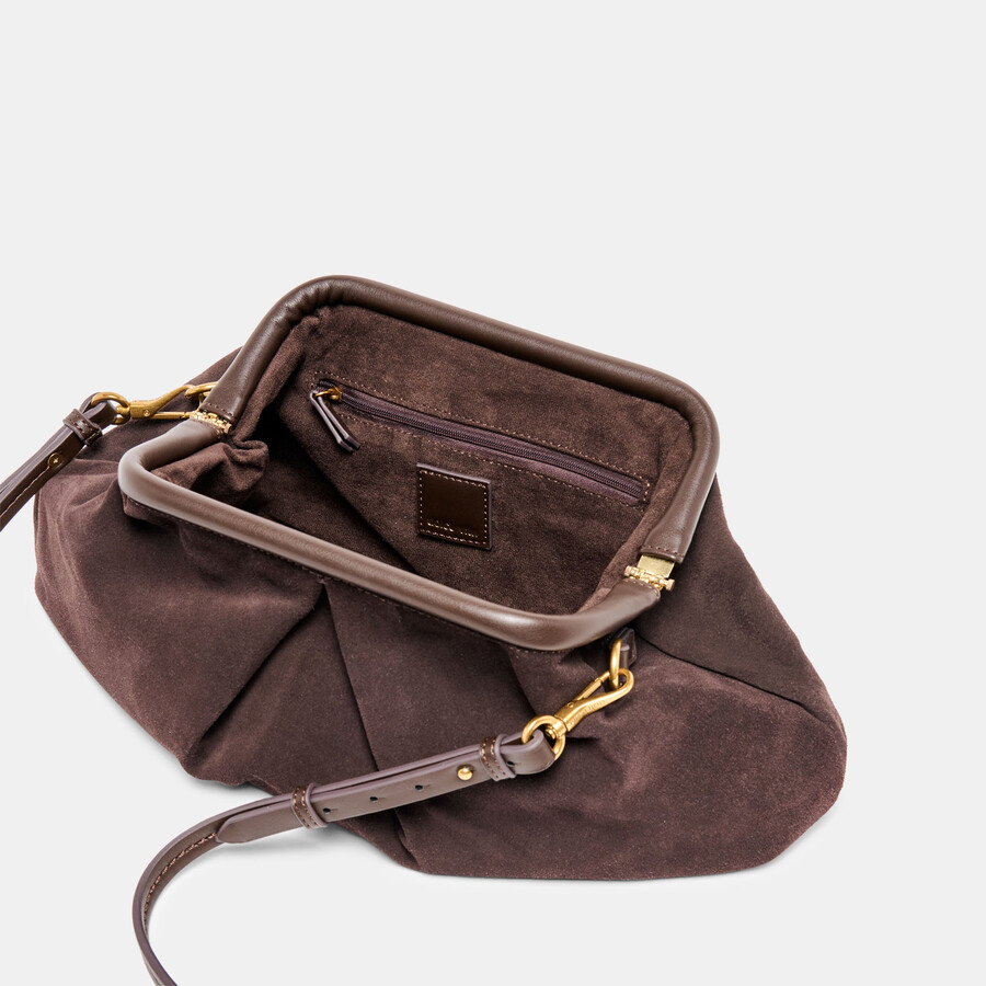 sahara clutch espresso wildleder