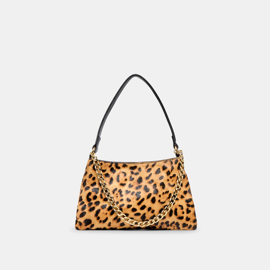 jagger schultertasche aus leopardenleder