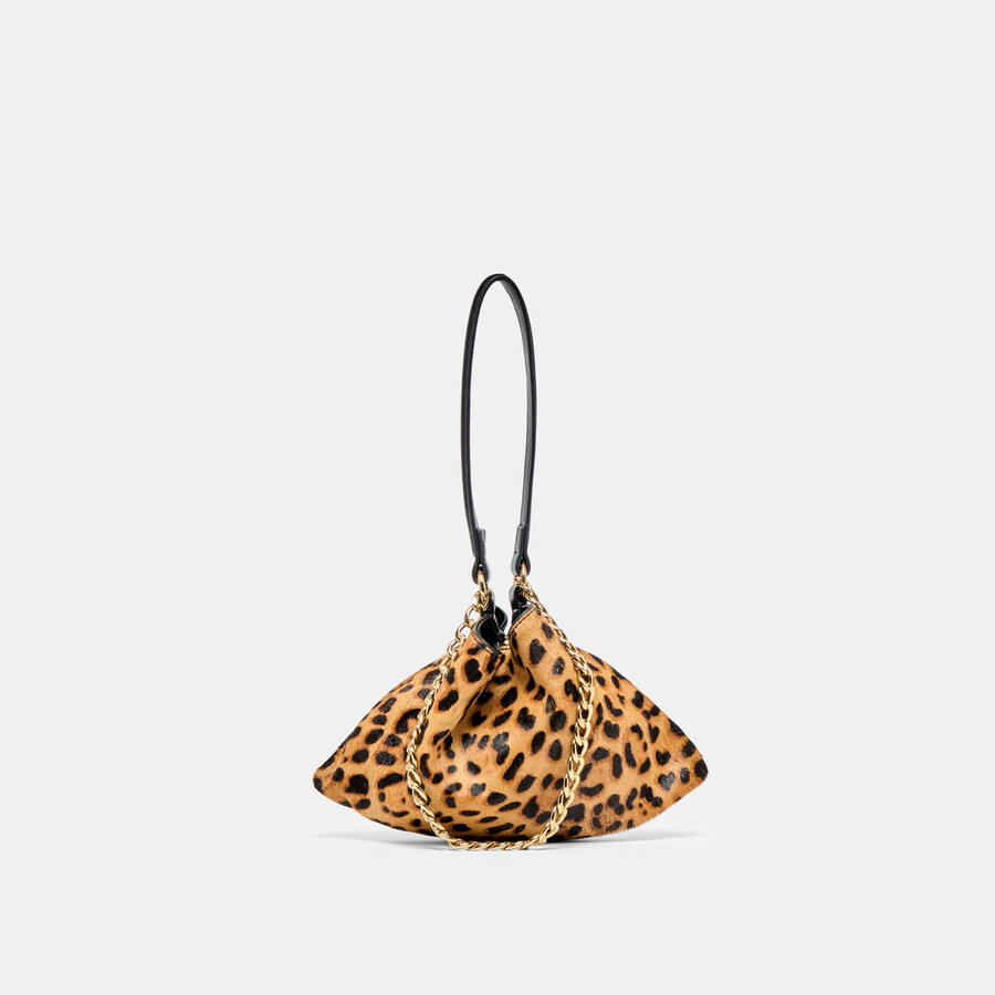 jagger schultertasche aus leopardenleder