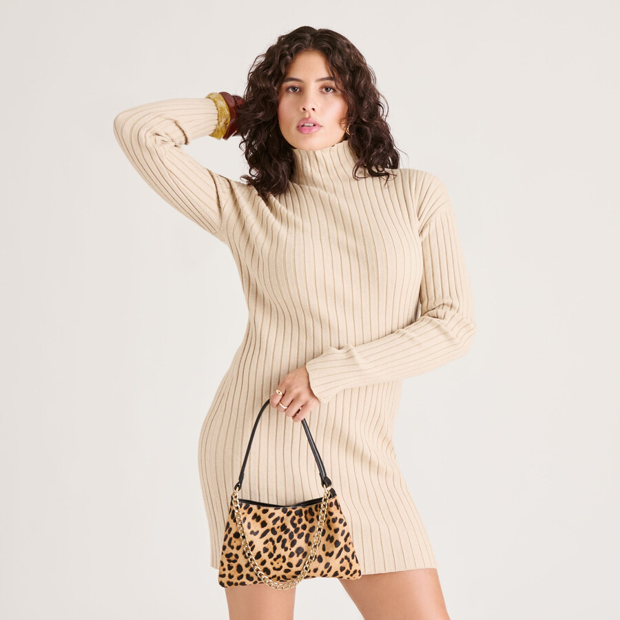 jagger schultertasche aus leopardenleder