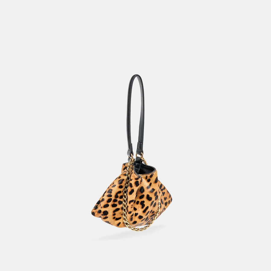jagger schultertasche aus leopardenleder