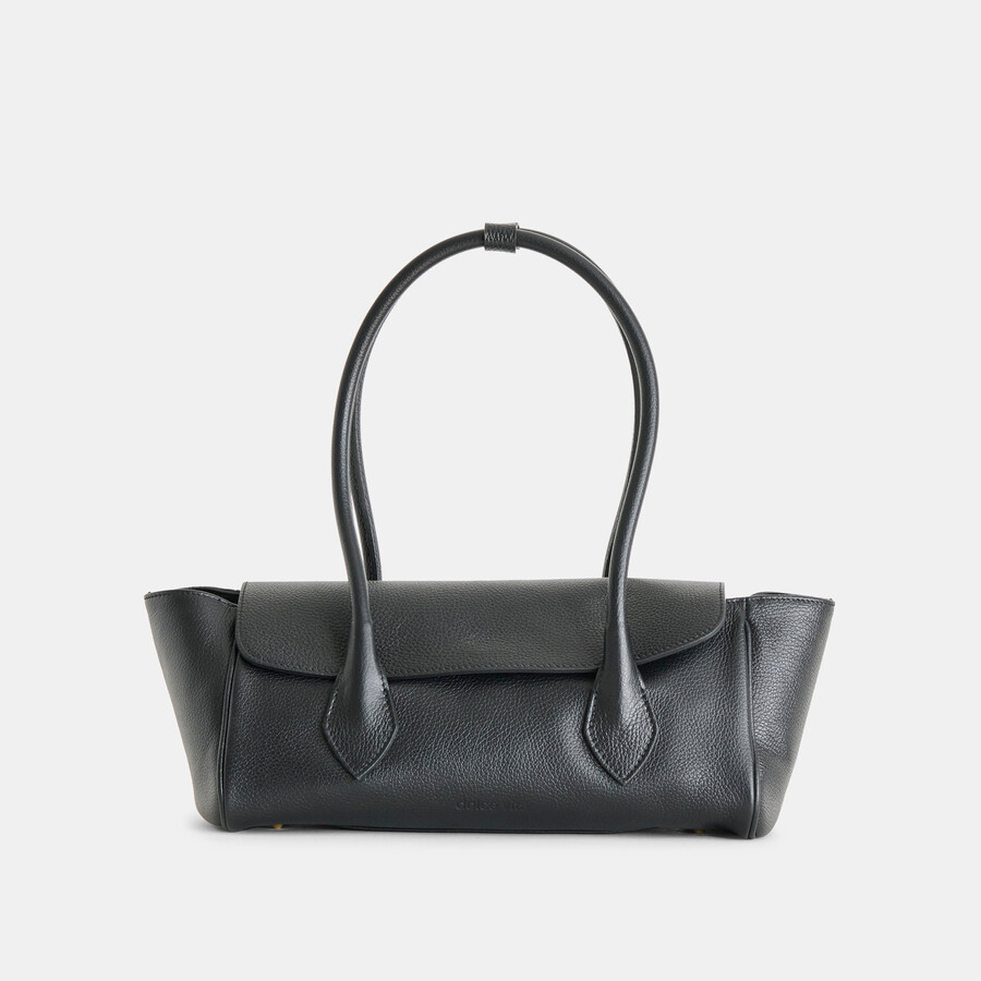irene schultertasche schwarzes leder