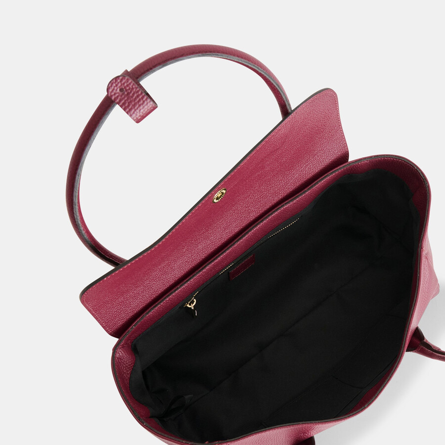 irene schultertasche aus bordeauxrotem leder