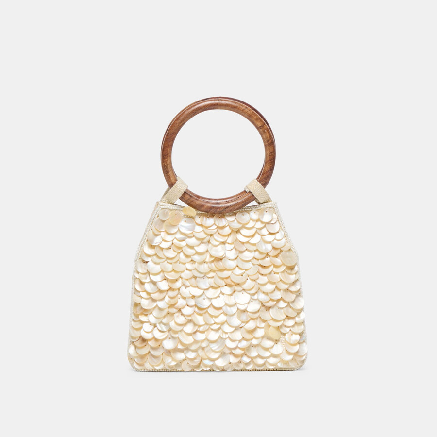 allegra handtasche mit natürlichen pailletten
