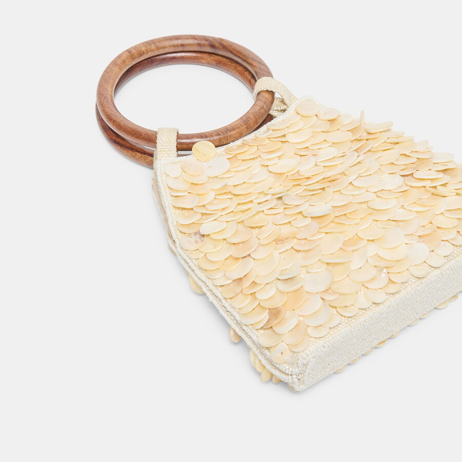 allegra handtasche mit natürlichen pailletten