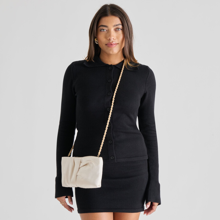rozey clutch weißer satin