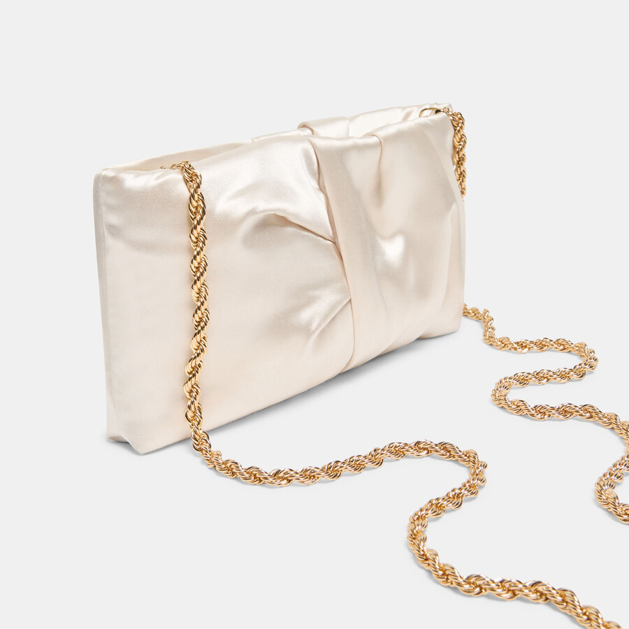 rozey clutch weißer satin