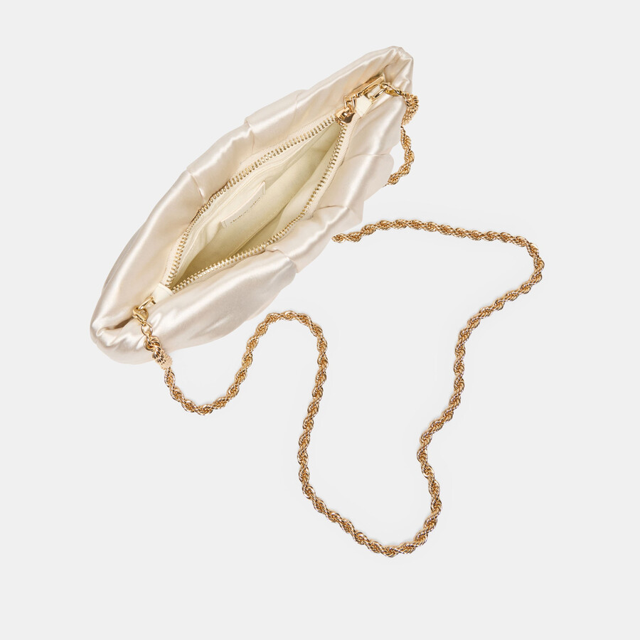 rozey clutch weißer satin