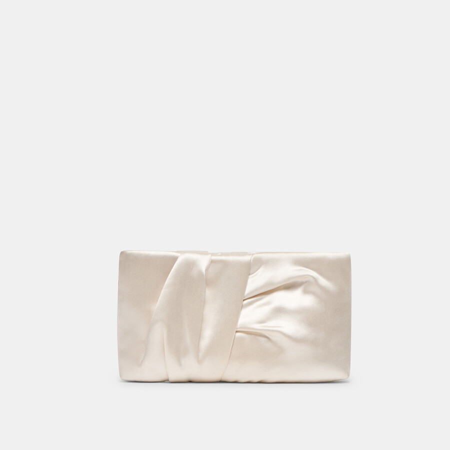 rozey clutch weißer satin