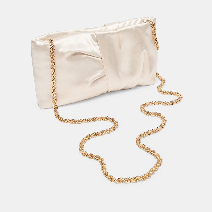 rozey clutch weißer satin