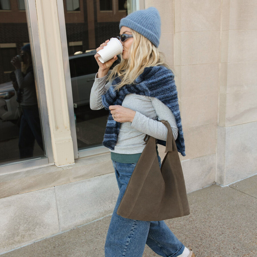 marie tote olive wildleder