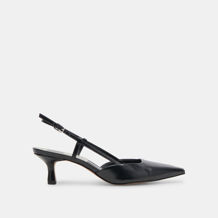 odela heels midnight crinkle lackleder