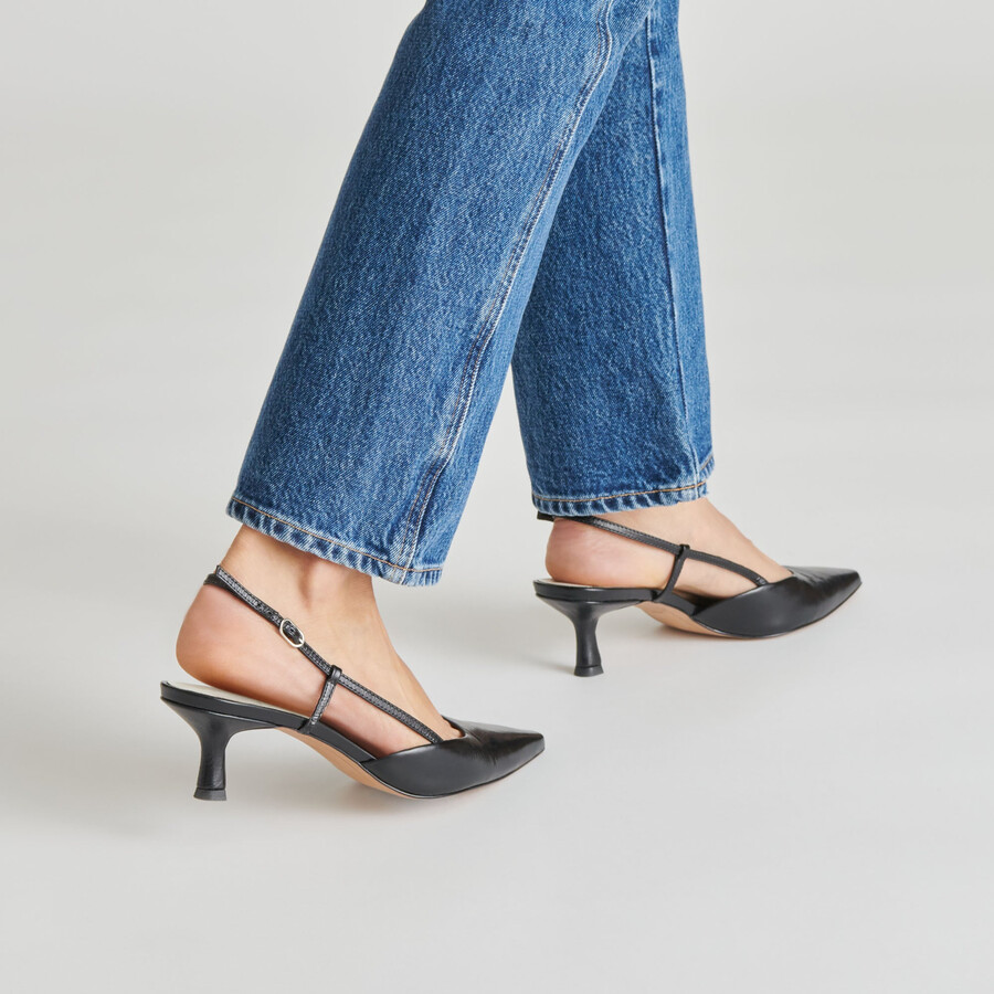 odela heels midnight crinkle lackleder