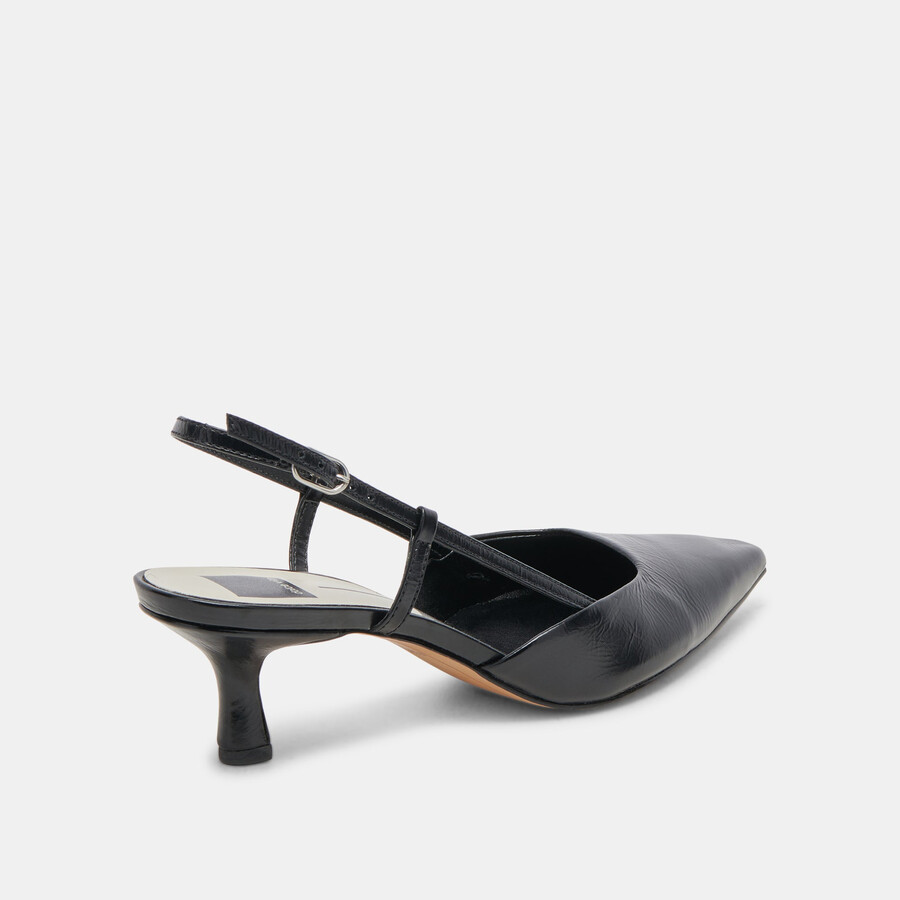 odela heels midnight crinkle lackleder