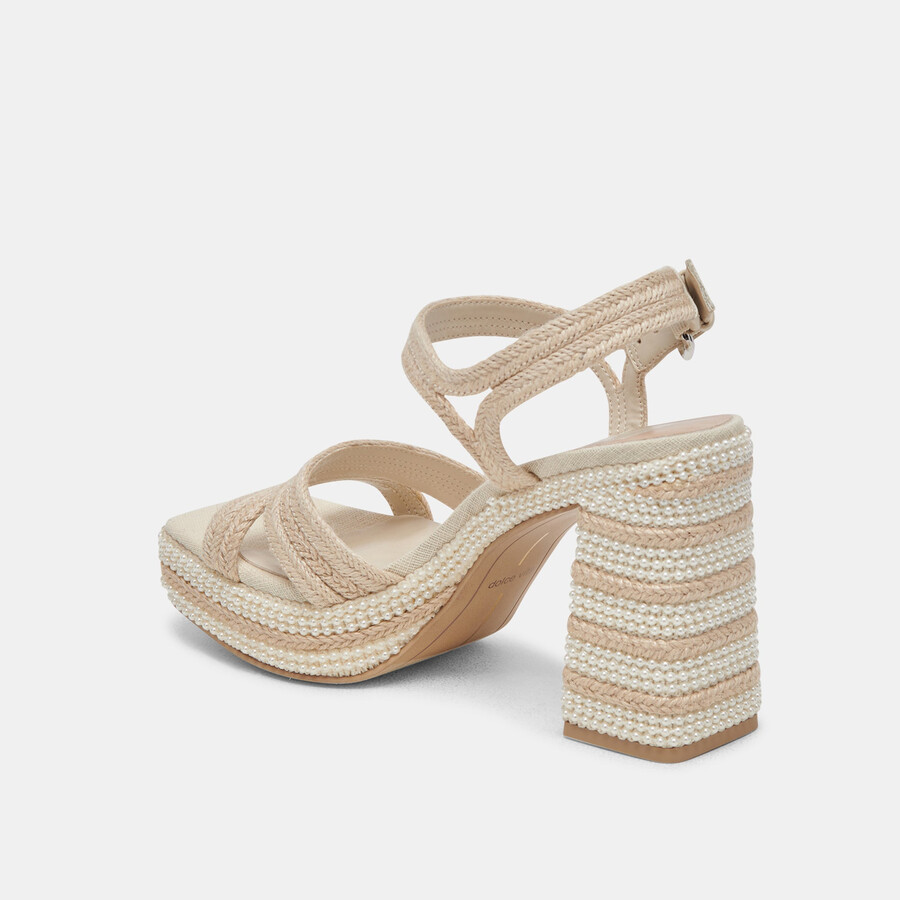 anira pearl heels elfenbeinfarbene perlen