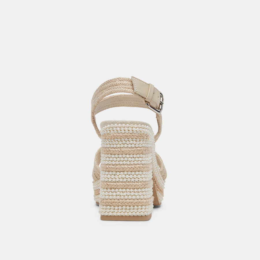anira pearl heels elfenbeinfarbene perlen
