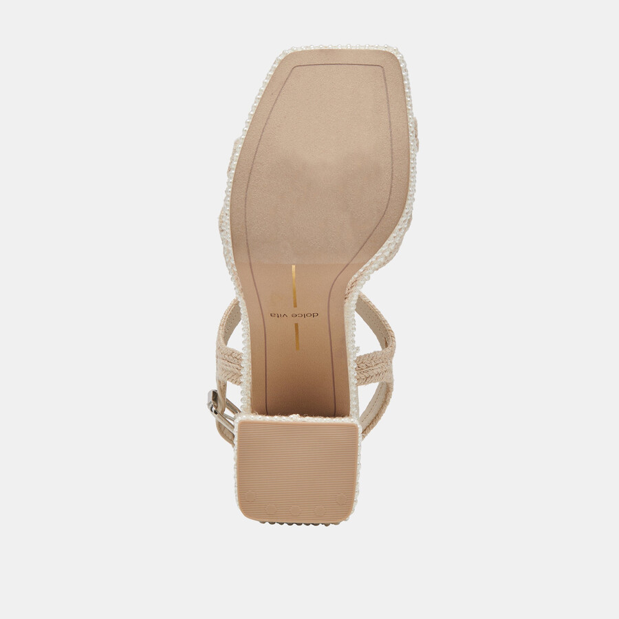 anira pearl heels elfenbeinfarbene perlen