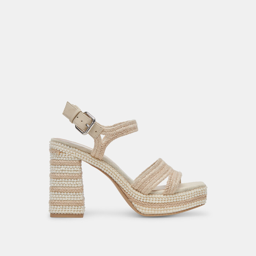 anira pearl heels elfenbeinfarbene perlen