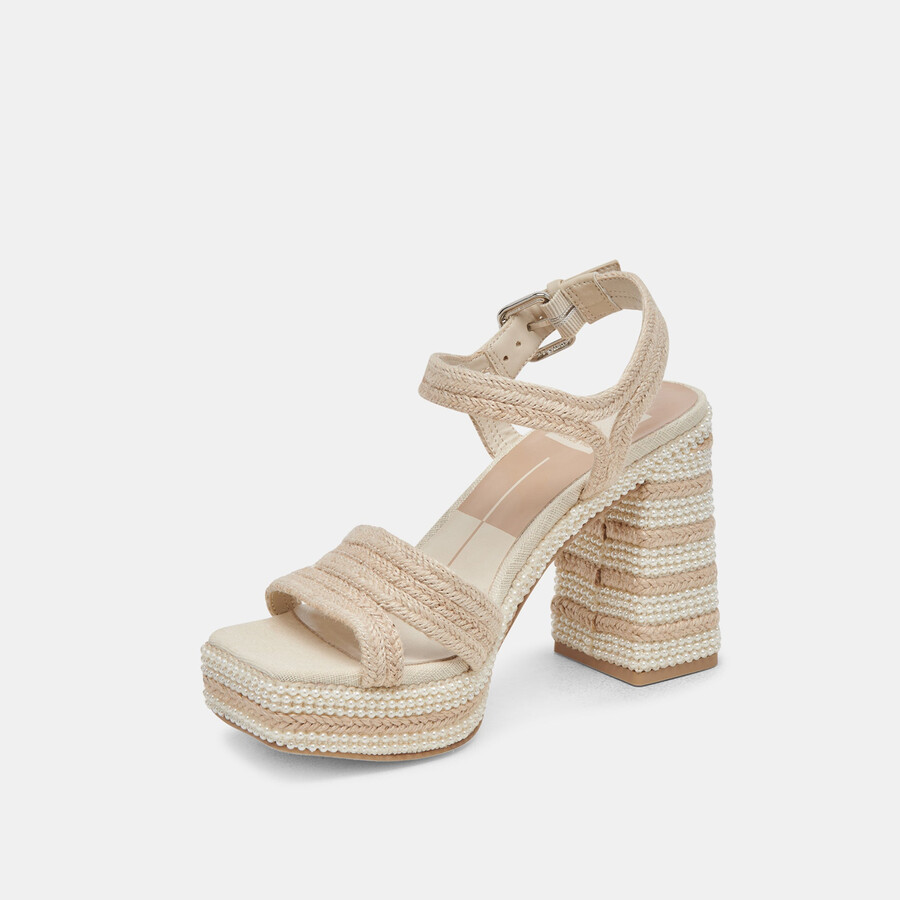 anira pearl heels elfenbeinfarbene perlen