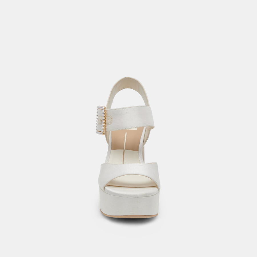 bobby pearl heels mit weißen perlen