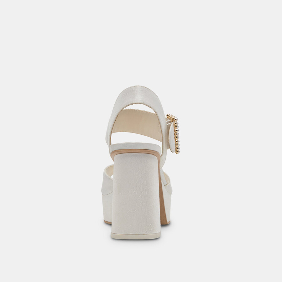 bobby pearl heels mit weißen perlen
