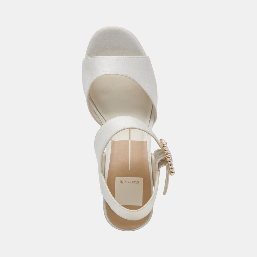 bobby pearl heels mit weißen perlen