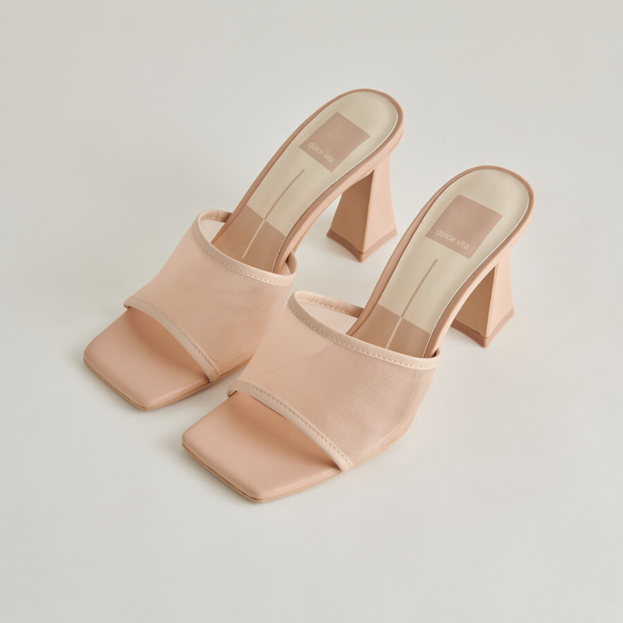 narda heels blush mesh