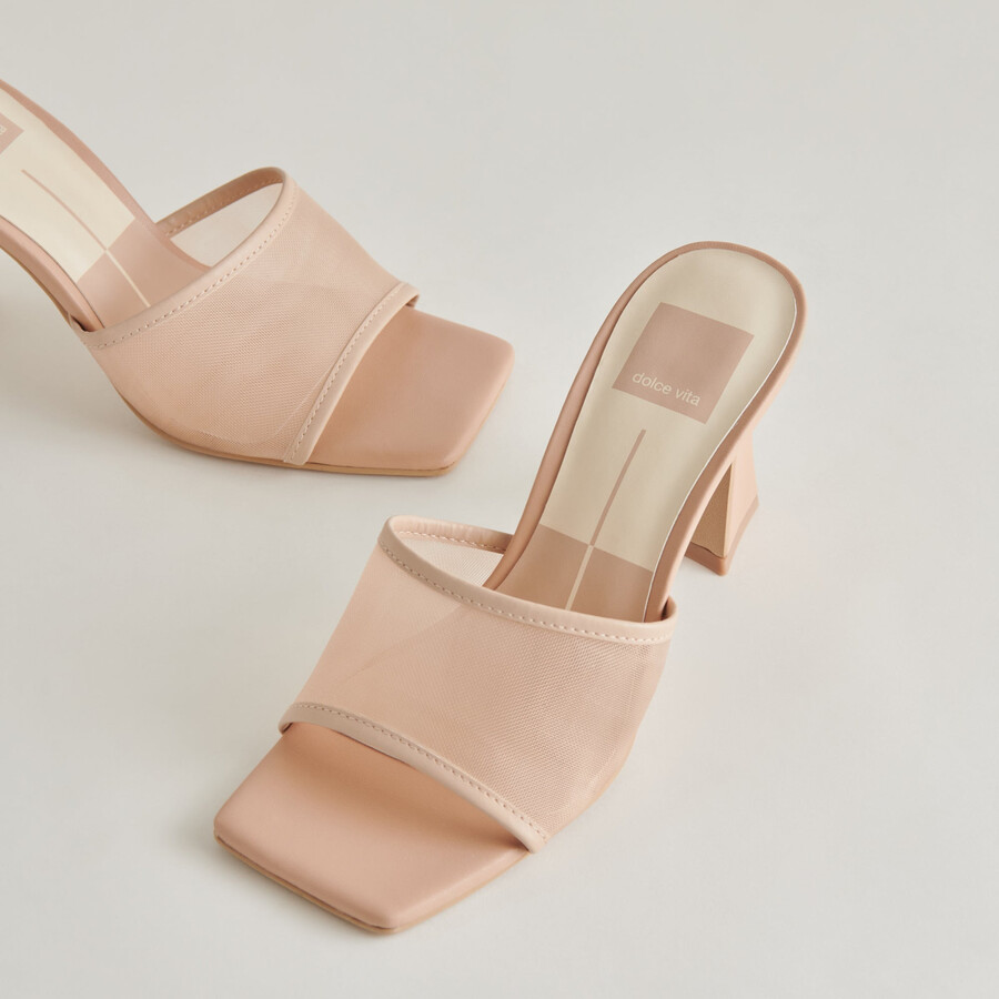 narda heels blush mesh