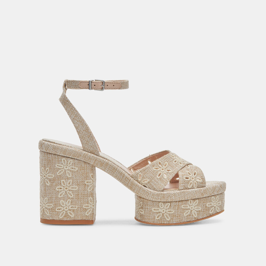 laisha heels mandel blumenmuster