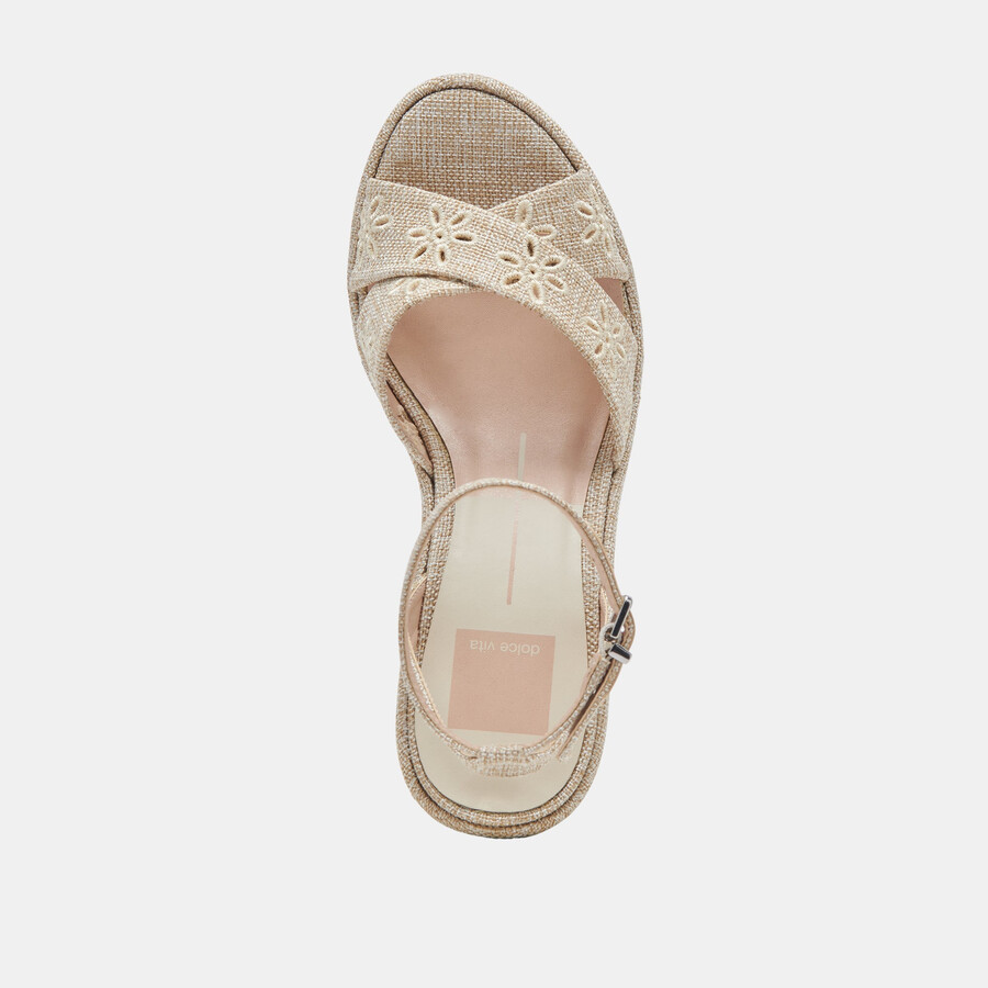 laisha heels mandel blumenmuster