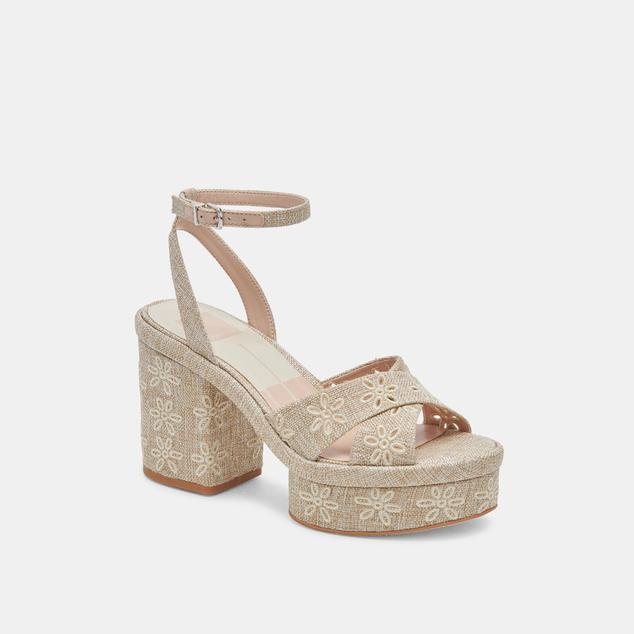 laisha heels mandel blumenmuster