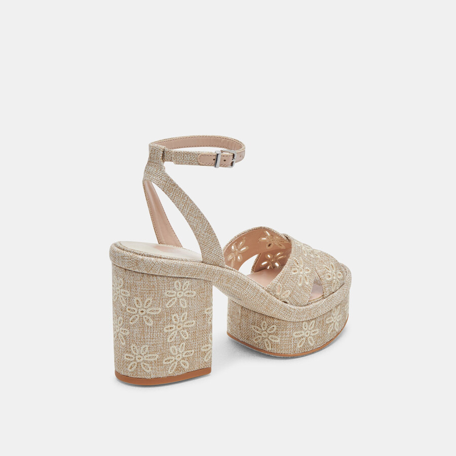 laisha heels mandel blumenmuster