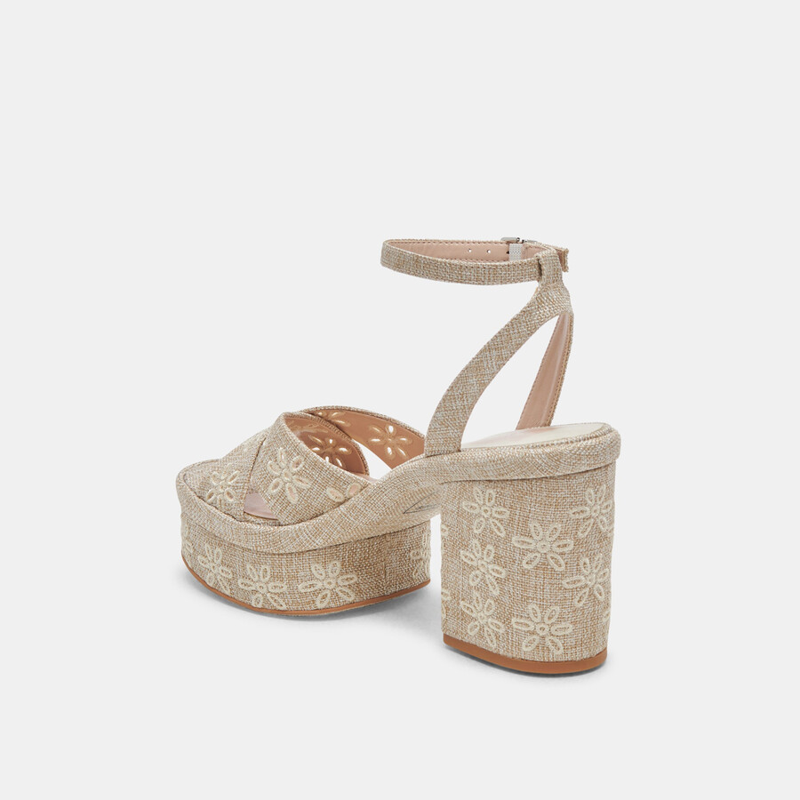 laisha heels mandel blumenmuster