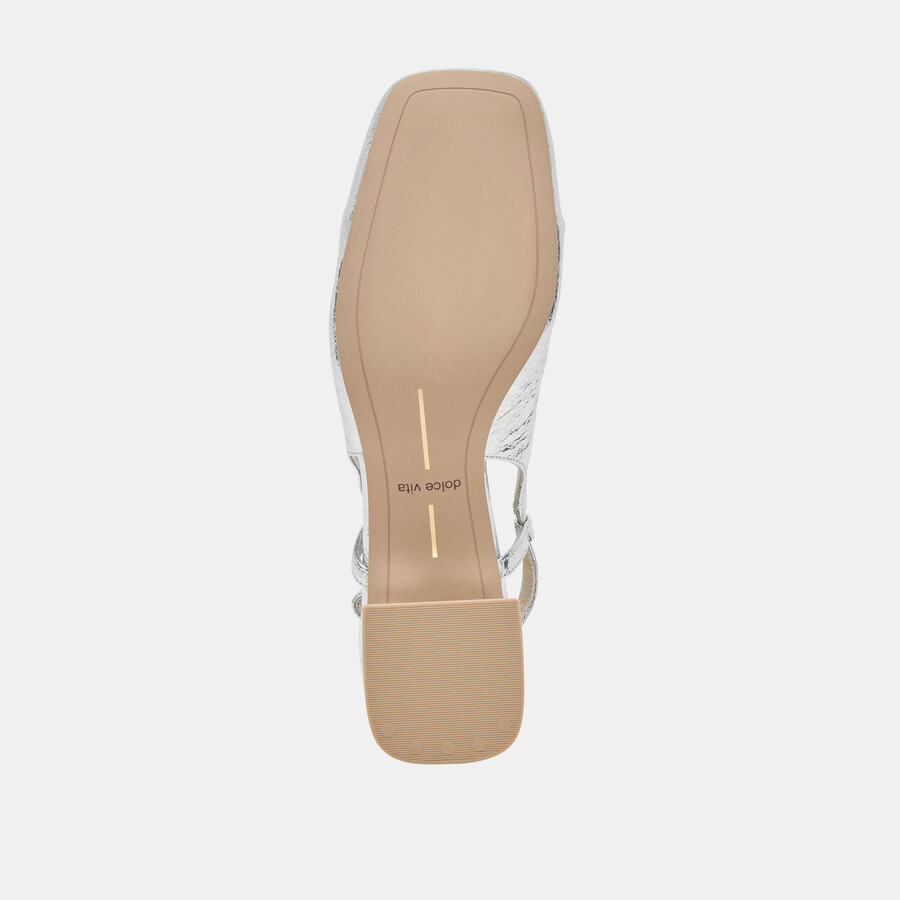 melli heels silbernes leder im used-look