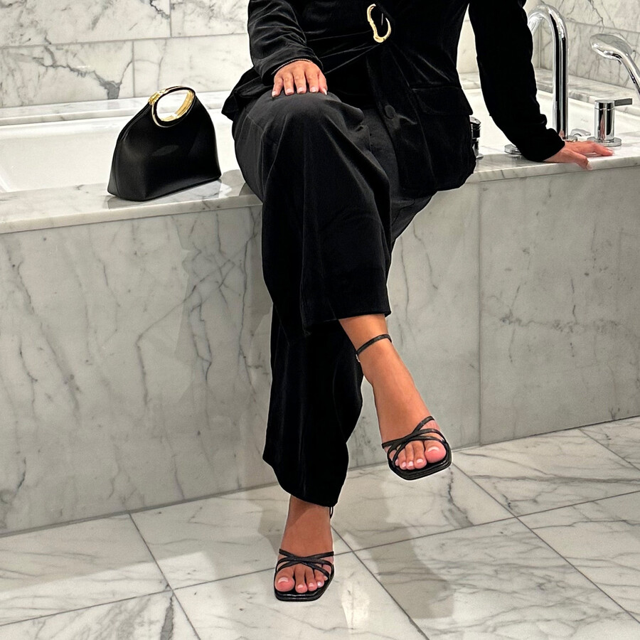 manji heels midnight lackleder