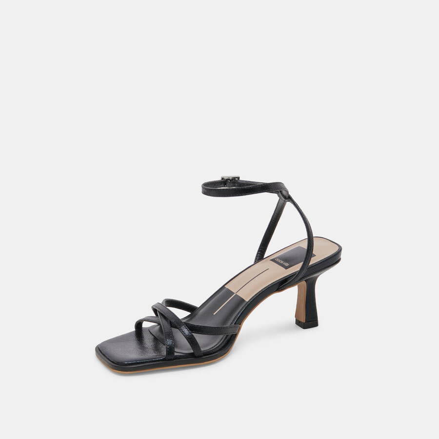 manji heels midnight lackleder