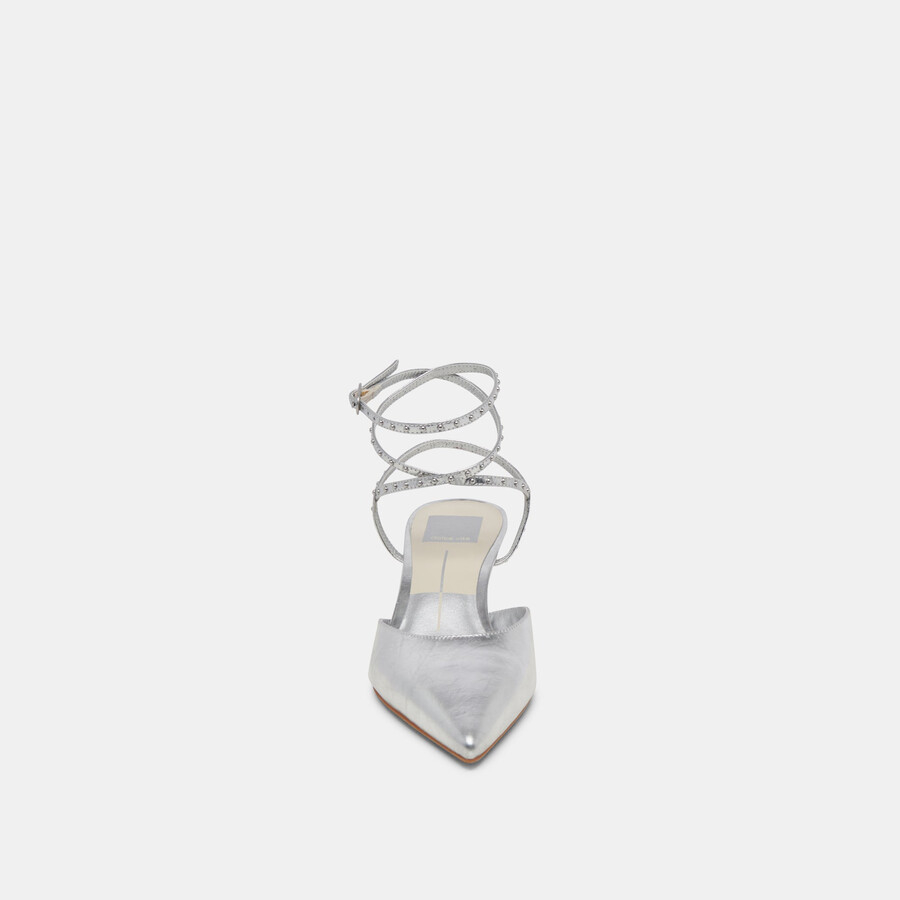 loklyn stud heels silber crinkle lackleder