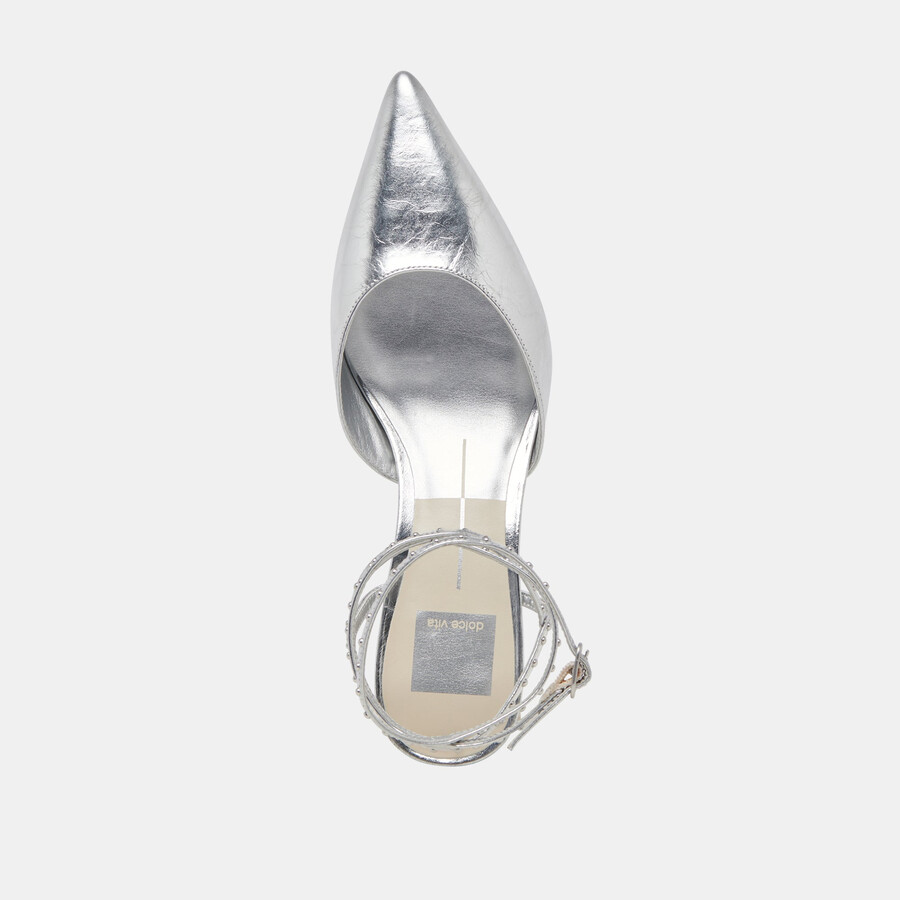 loklyn stud heels silber crinkle lackleder