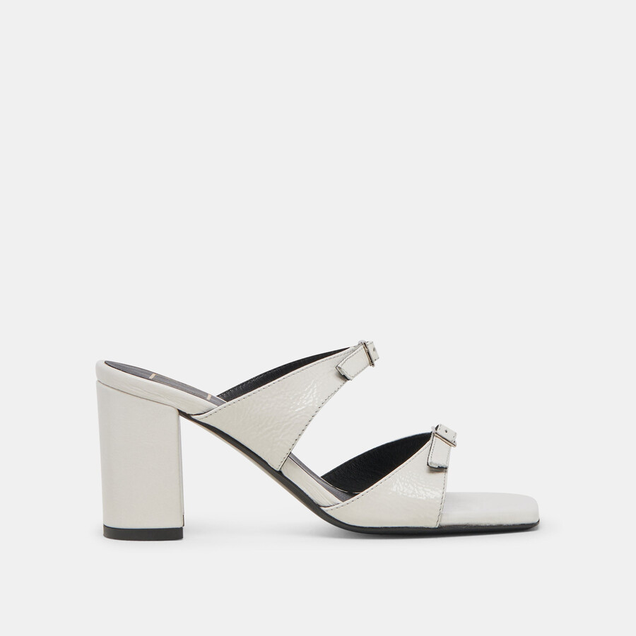shane heels off-white crinkle lackleder