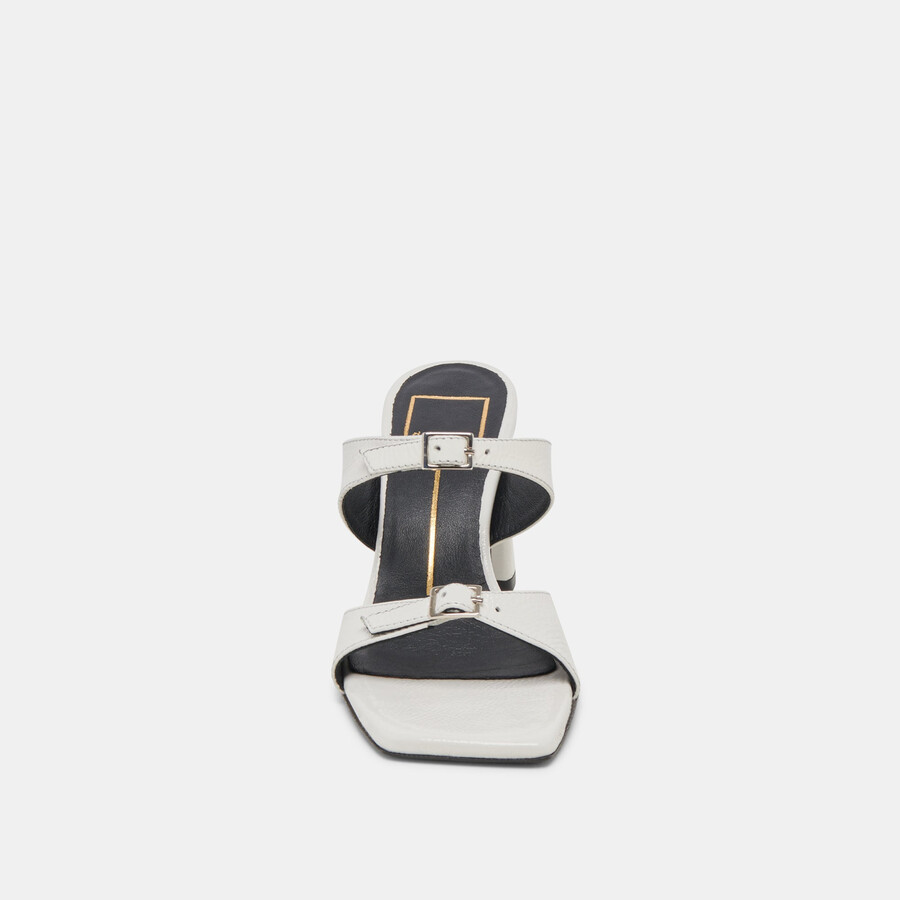shane heels off-white crinkle lackleder