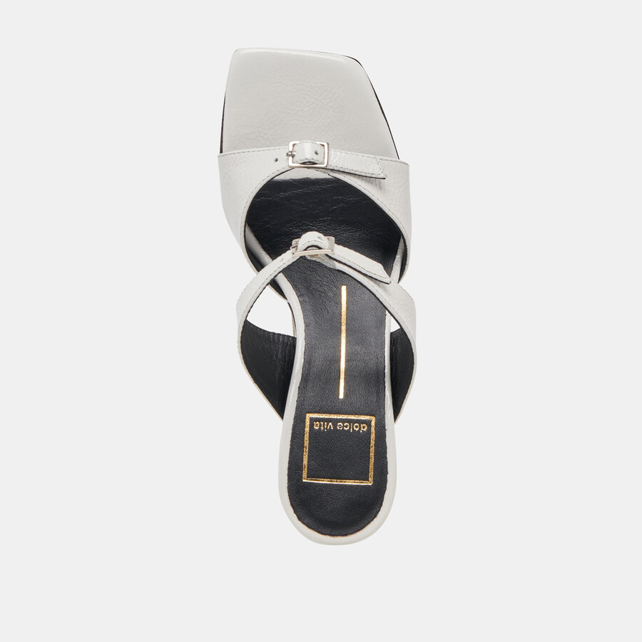 shane heels off-white crinkle lackleder