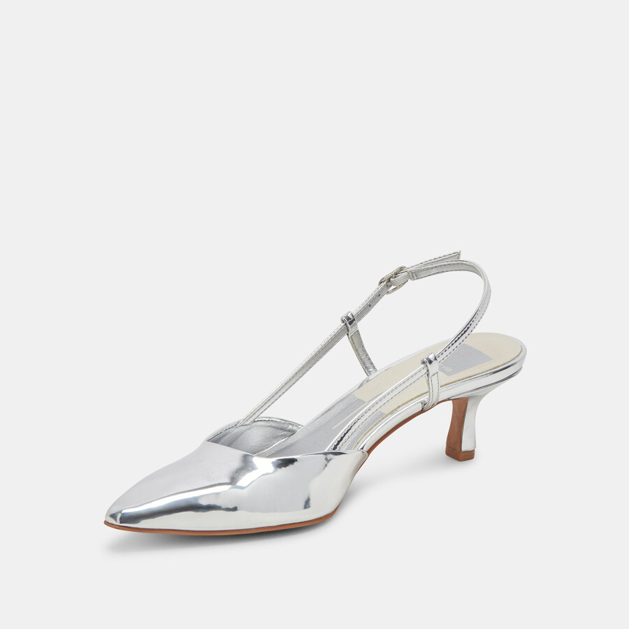 odela wide heels silver stella