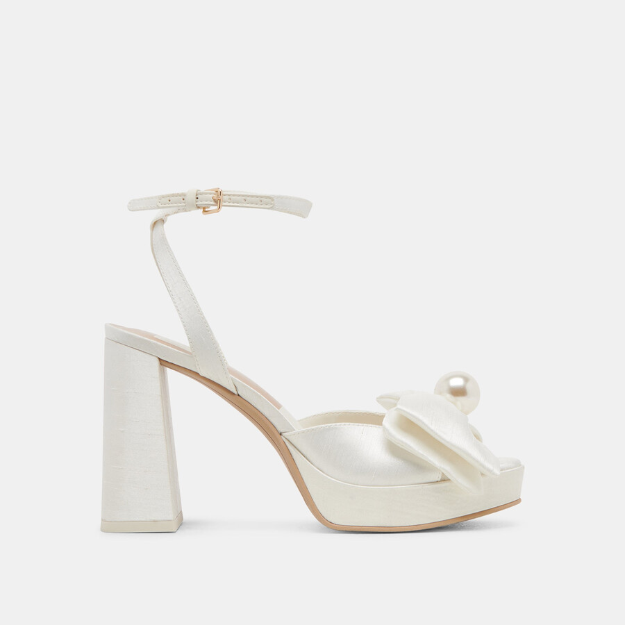 patton heels elfenbein satin