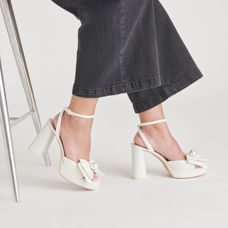 patton heels elfenbein satin